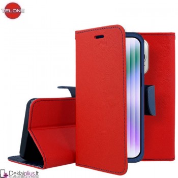 Telone dėklas su skyreliais - raudonas (Apple Iphone 15 Pro)
